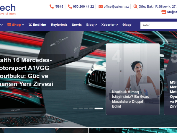 Aztech.az - Saytın hazırlanması, Məzmunların hazırlanması, SEO xidməti, Google Ads