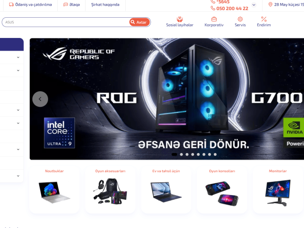 Aztechshop.az - Saytın hazırlanmasında iştirak, Məzmunların hazırlanması, SEO xidməti, Google Ads, SMM dəstəyi