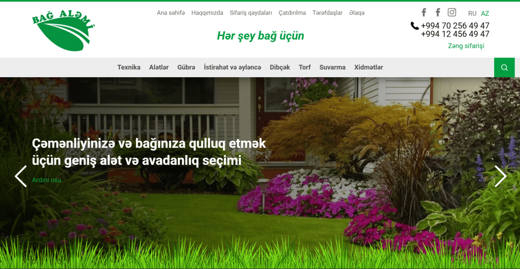 Bagalemi.az - Məhsulların əlavə olunması, SEO xidməti