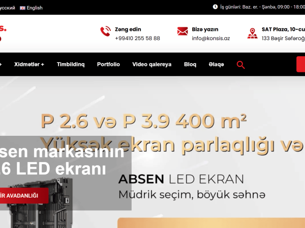 Konsis.az - Saytın hazırlanması, Məzmunların hazırlanması, SEO xidməti, Google Ads, SMM dəstəyi