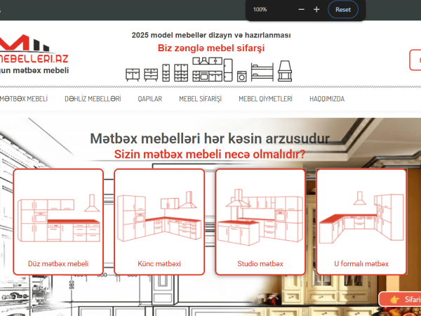 Metbexmebelleri.az - Saytın hazırlanması, Məzmunların hazırlanması, SEO xidməti, Google Ads