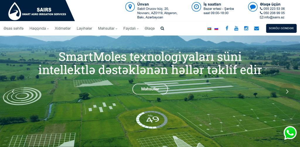 Sairs.az - Saytın hazırlanması, Məzmunların hazırlanması, SEO xidməti,